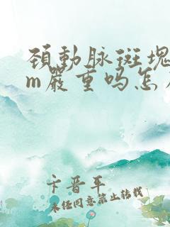 颈动脉斑块2mm严重吗怎么治疗