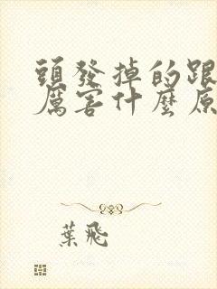 头发掉的跟断的厉害什么原因