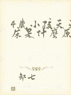 4岁小孩天天尿床是什么原因