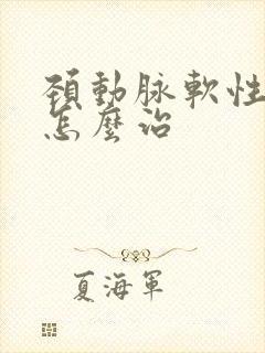 颈动脉软性斑块怎么治