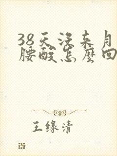 38天没来月经腰酸怎么回事