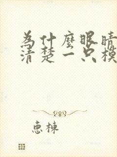 为什么眼睛一只清楚一只模糊