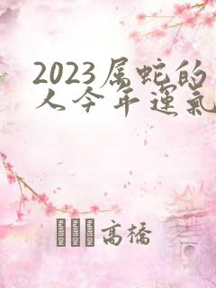 2023属蛇的人今年运气怎么样