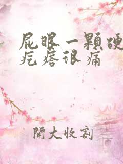 屁眼一颗硬硬的疙瘩很痛