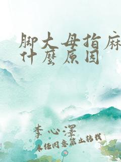 脚大母指麻木是什么原因