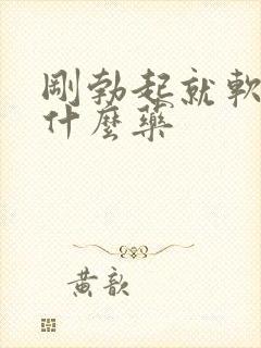 刚勃起就软了吃什么药