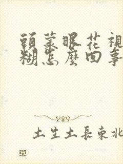 头蒙眼花视力模糊怎么回事