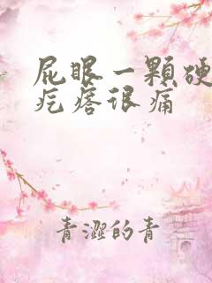 屁眼一颗硬硬的疙瘩很痛