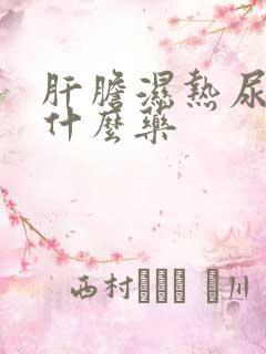 肝胆湿热尿黄吃什么药