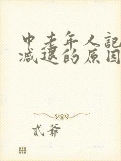 中老年人记忆力减退的原因和改善方法