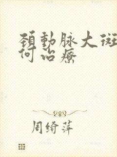 颈动脉大斑块如何治疗