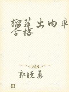 榴莲出肉率多少合格