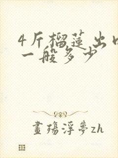 4斤榴莲出肉率一般多少