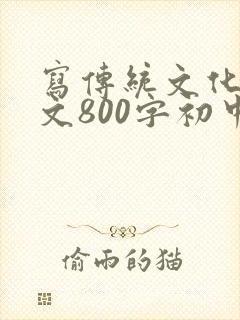 写传统文化的作文800字初中