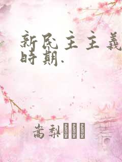 新民主主义革命时期.