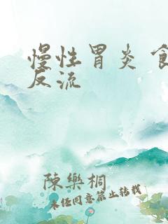 慢性胃炎 食道反流