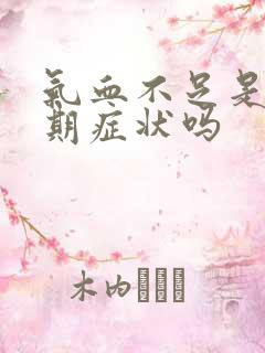 气血不足是更年期症状吗