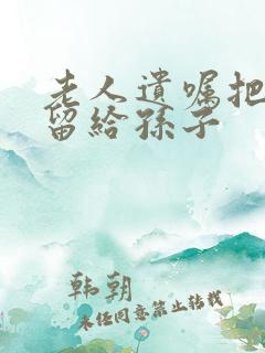 老人遗嘱把财产留给孙子