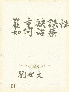 严重缺铁性贫血如何治疗