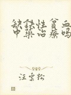 缺铁性贫血可以中药治疗吗