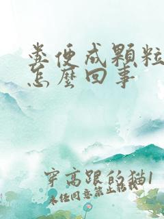 粪便成颗粒状是怎么回事