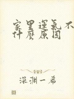 家里运气不好是什么原因