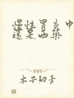 慢性胃炎中药好还是西药