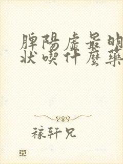 脾阳虚最明显症状吃什么药