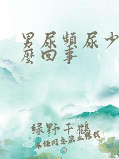 男尿频尿少是怎么回事