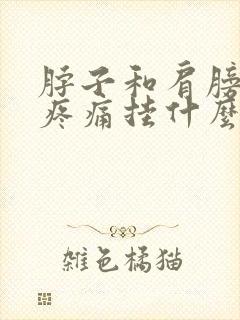 脖子和肩膀之间疼痛挂什么科