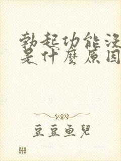 勃起功能没有,是什么原因