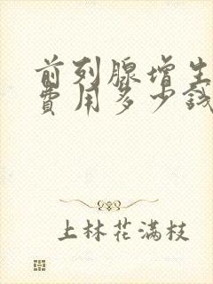 前列腺增生手术费用多少钱