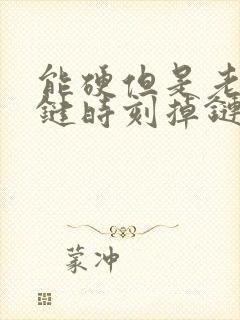 能硬但是老是关键时刻掉链子