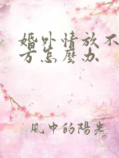 婚外情放不下对方怎么办