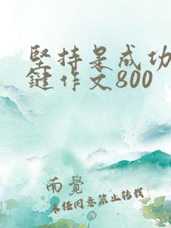 坚持是成功的关键作文800