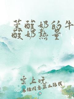 茉酸奶的牛油果酸奶热量