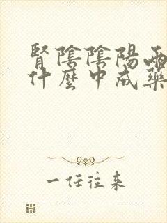 肾阴阴阳两虚吃什么中成药