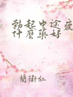 勃起中途疲软吃什么药好