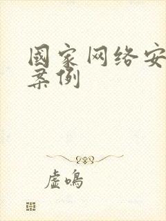 国家网络安全的案例