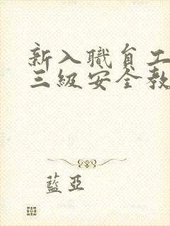 新入职员工岗前三级安全教育培训