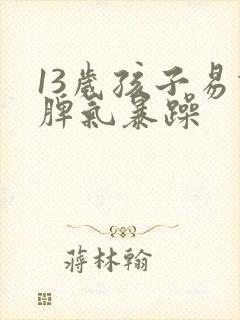 13岁孩子易怒脾气暴躁