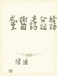 感谢老公给老婆生日的话语