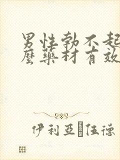 男性勃不起吃什么药材有效