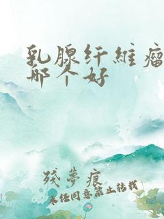 乳腺纤维瘤治疗哪个好