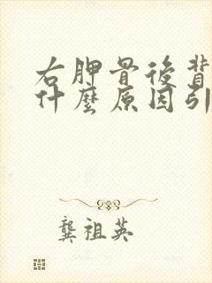 右胛骨后背疼是什么原因引起的女性