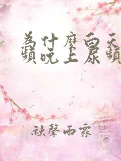 为什么白天不尿频晚上尿频