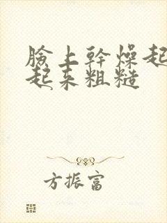 脸上干燥起皮摸起来粗糙