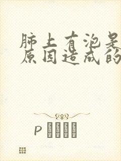 肺上有泡是什么原因造成的