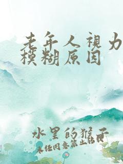 老年人视力偶尔模糊原因