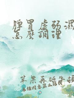 脾胃虚弱湿气重怎么调理